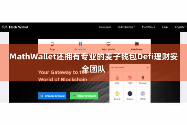 MathWallet还拥有专业的麦子钱包Defi理财安全团队